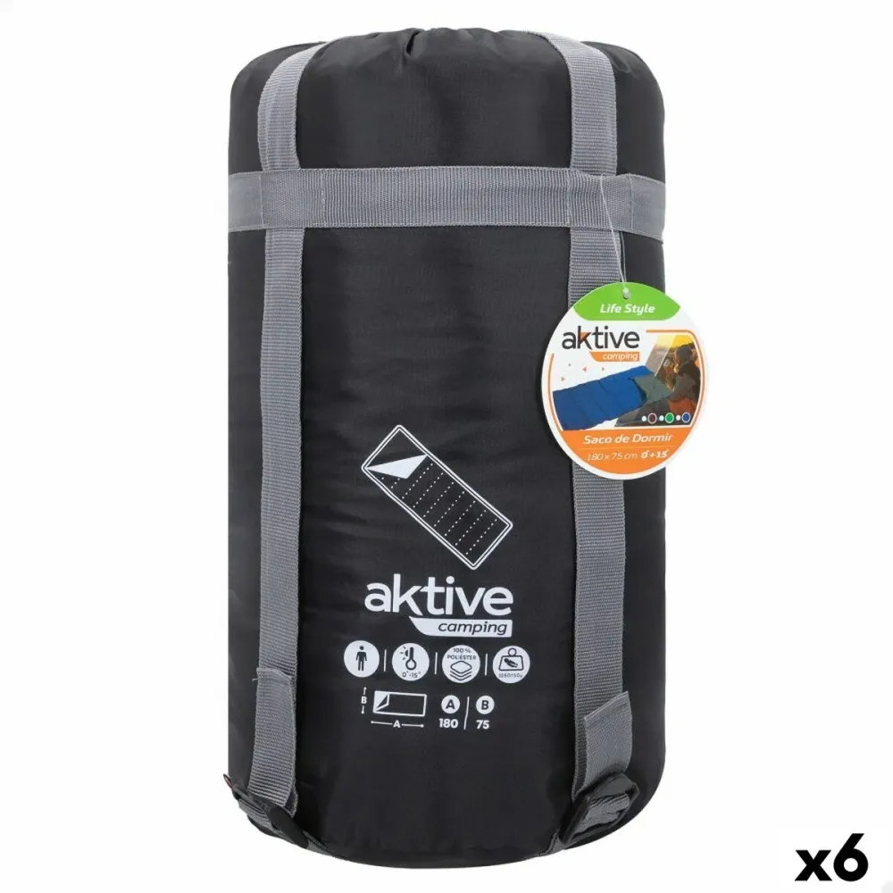 Sacco Pelo Aktive Poliestere 170T 180 x 1,5 x 75 cm 6 Unità