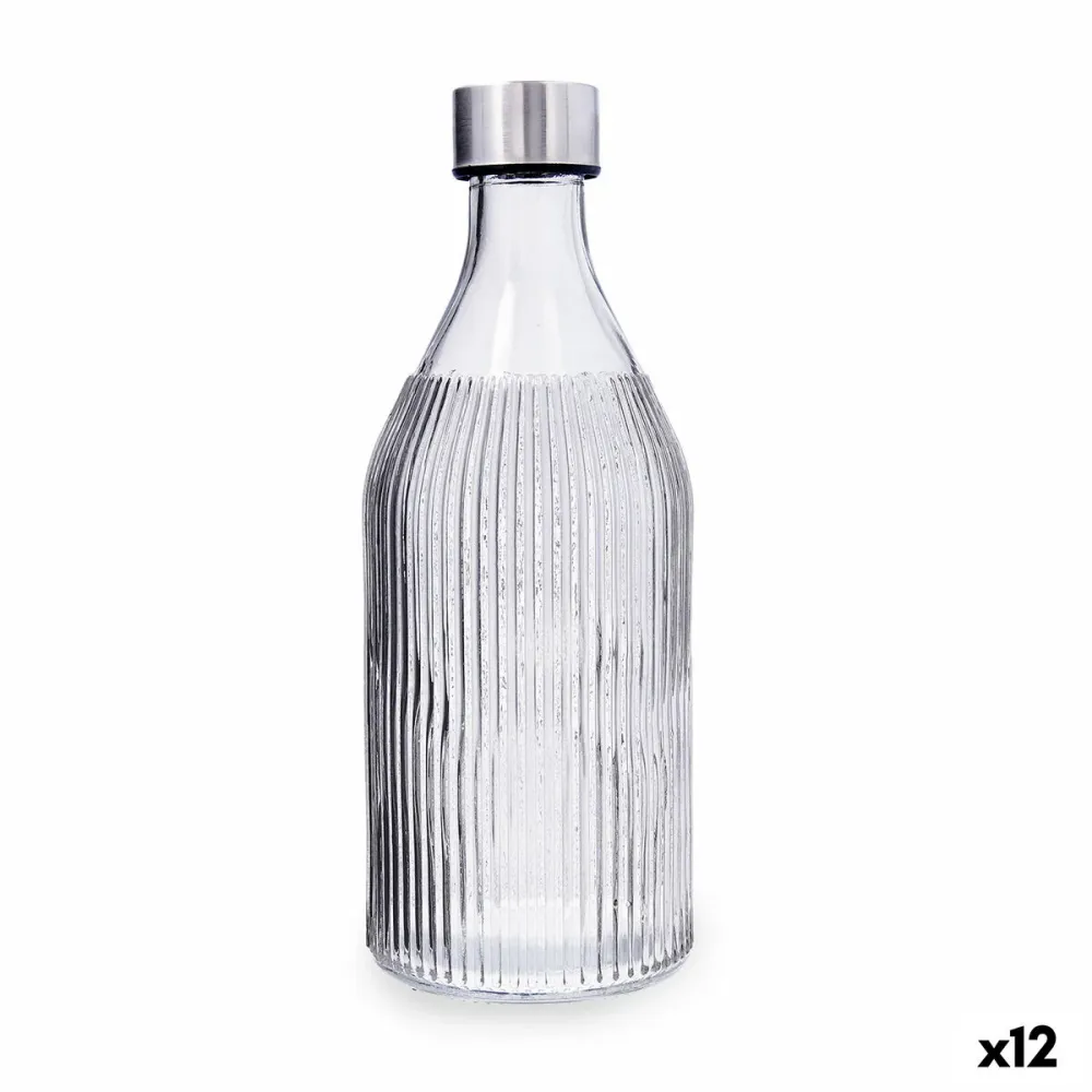 Bottiglia d'acqua Quid Maison Grigio Vetro 1 L (12 Unità)