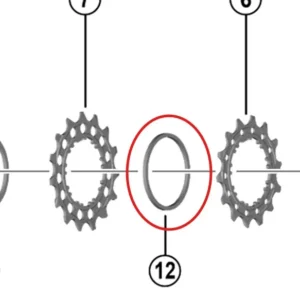 12V SHIMANO Distanziali per cassetta Dura Ace 9200 1,9 mm