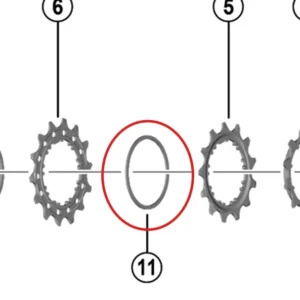 12V SHIMANO Distanziali per cassette Dura Ace/Ultegra/105 1mm