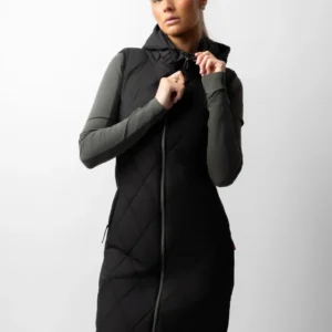 Agnetha gilet lungo imbottito da donna Black beauty 34