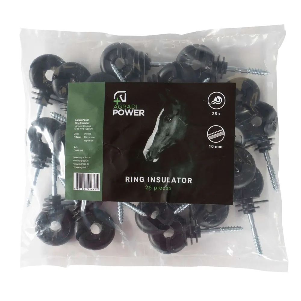 Agradi Power Ringisolator Nucleo di Ferro 25pezzi Nero