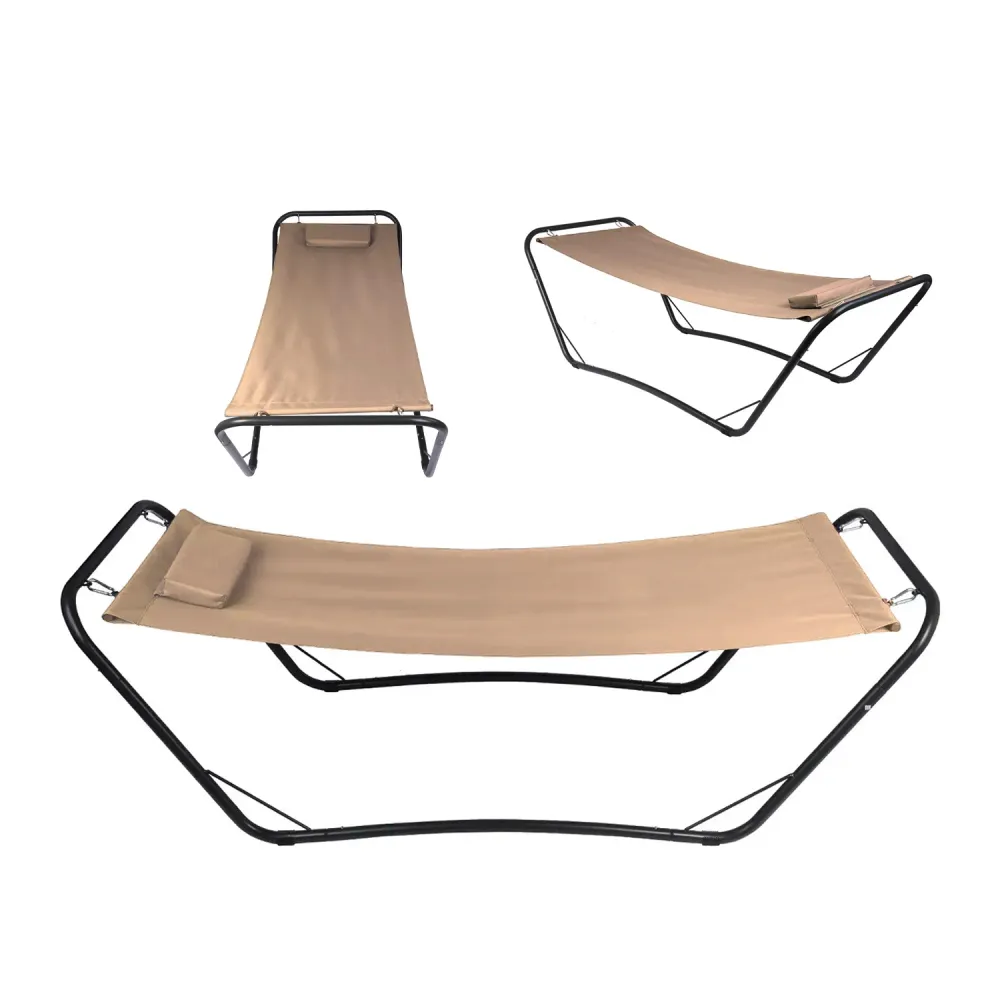 Amaca Con Supporto Java Acciaio 210x80x65cm Beige
