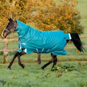 Amigo Bravo 12 Plus coperta da turnout con collo staccabile, 400g Storm Green 145