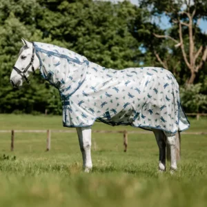 Amigo Coperta Anti-insetti Integrata Dragonfly Print/Silver, Blue & Sage 140