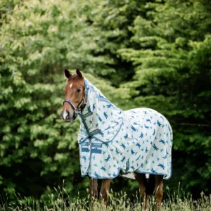Amigo Coperta antimosche Plus Dragonfly Print/Silver, Blue & Sage 160