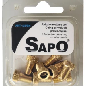 Blister adattatore Sapo per valvole presta e Sclaverand Ottone (10pz)