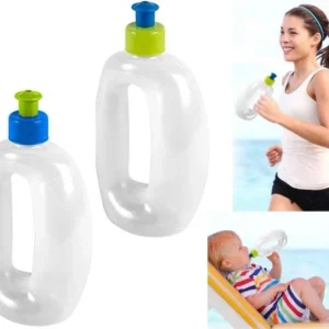 Bottiglia Borraccia Plastica Con Beccuccio 0,33l Portatile Presa Facile Acqua