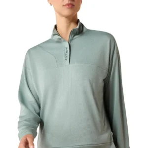 Breathe felpa da donna con 1/2 zip Chinois Green S