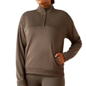 Breathe felpa da donna con 1/2 zip Plum Grey M