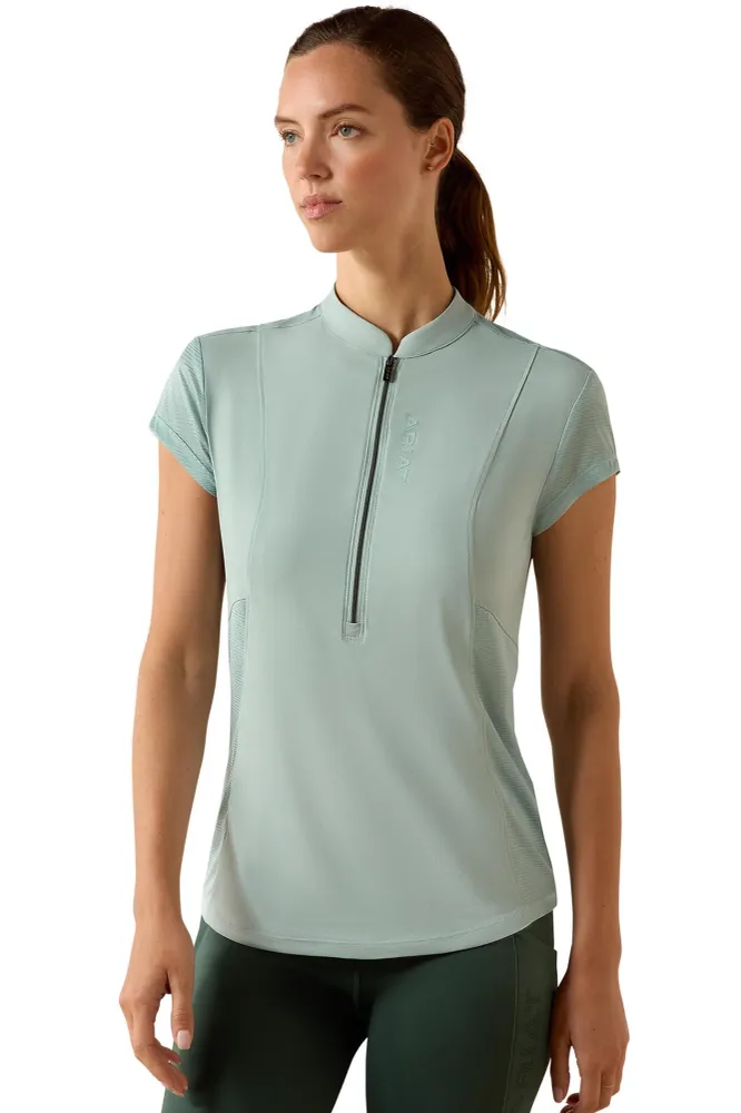 Breathe strato base da donna con 1/2 zip Blue Surf L