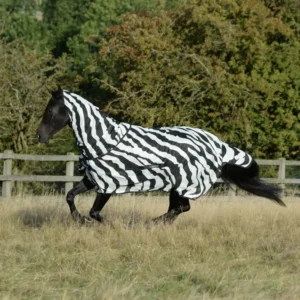 Buzz-Off Zebra Coperta antimosche con collo fisso Black/White 165