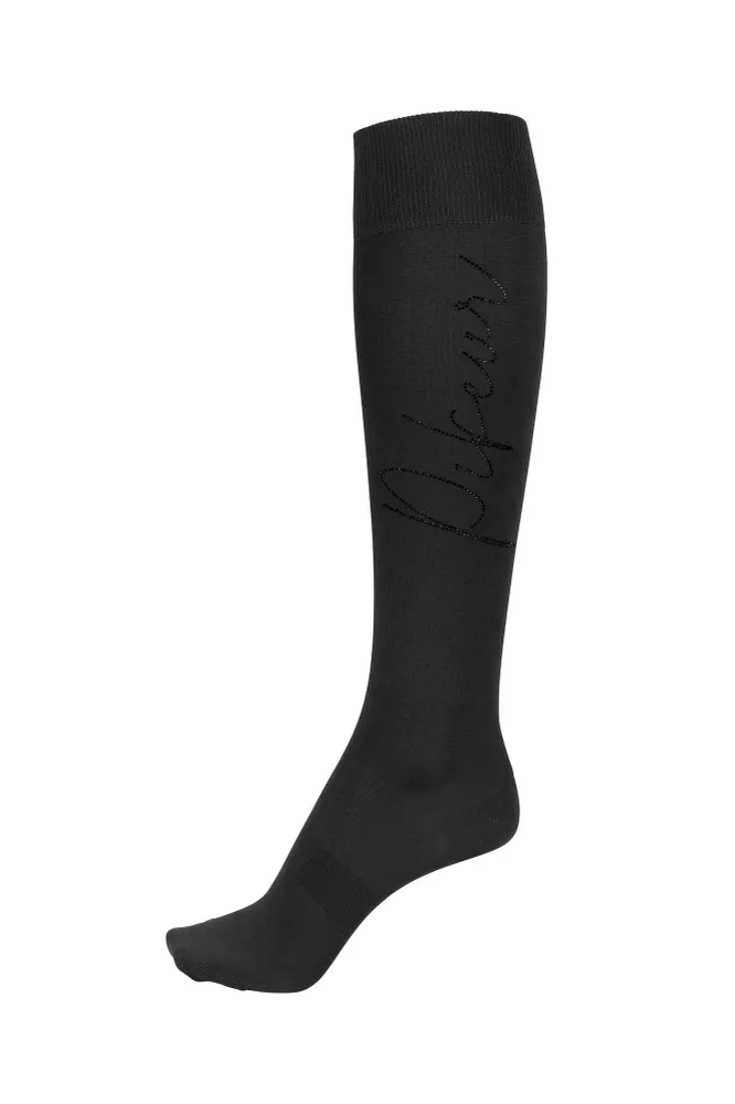 Calzini al ginocchio con strass Black 41-43