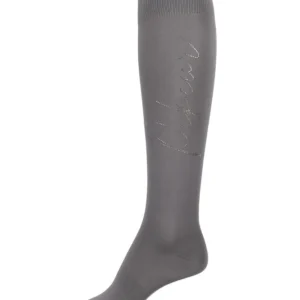Calzini al ginocchio con strass Light Grey 35-37