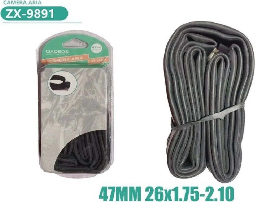 Camera D'aria Per Pneumatici Ruote Bici Bicicletta 47 Mm 26×1.75-2.10 Zx-9891