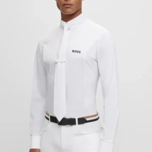 Camicia da spettacolo Boss Norman da uomo White L