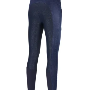 Candela Pantaloni da equitazione stile jeans con full grip Denim Blue 48