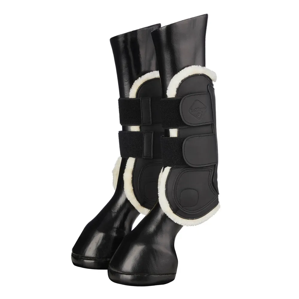 Capella Stivali di protezione cuoio Comfort per tendini Black P