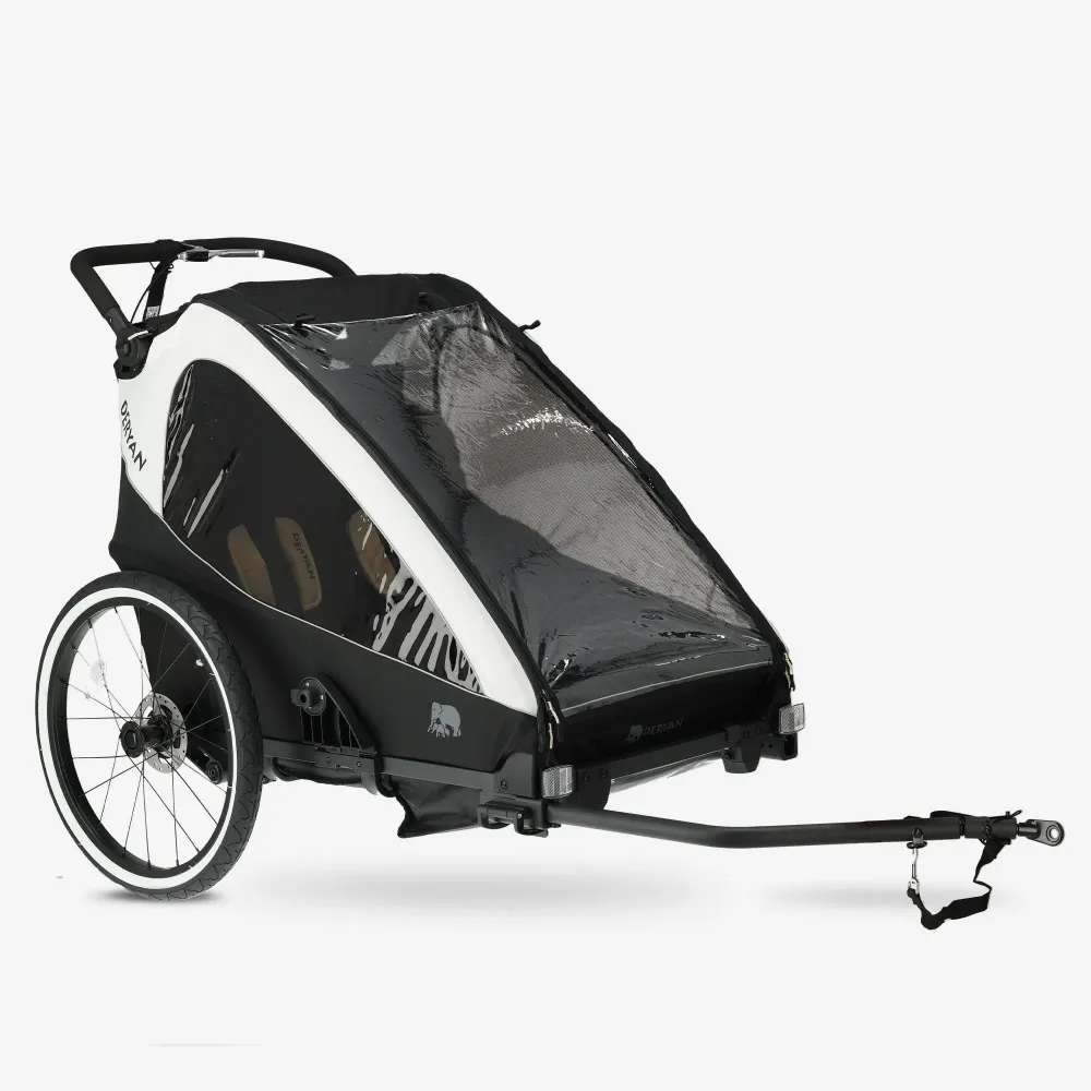 Carrello per bicicletta di lusso V2 - Passeggino da passeggio - Passeggino da corsa Cream