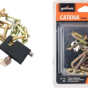 Catena Antifurto Con Lucchetto Blocco Per Bici Bicicletta Scooter Moto 1mt 92619