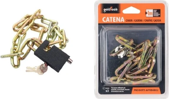 Catena Antifurto Con Lucchetto Blocco Per Bici Bicicletta Scooter Moto 1mt 92619