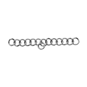 Catenella per morso da attacco, argentan, 13 maglie silver 130 mm