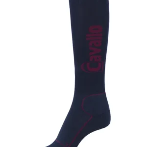 CAVALSIMO Calzini ergonomici con gambale sottile Dark Blue/Dark Red 42