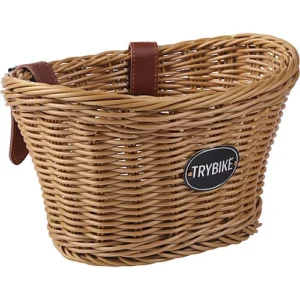 Cestino Bici 27 x 18 x 17cm - con 2 Cinturini Finta Pelle Trybike