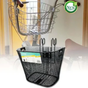 Cestino Portapacchi Shopping Anteriore Manubrio Per Bicicletta Bici Nero Zx-9931