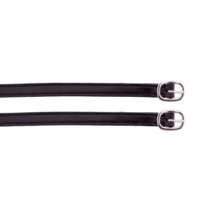 cinghietti per speroni pelle, 13 mm Black Taglia unica