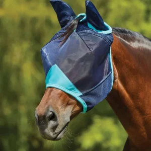 Comfitec Deluxe maschera mesh fine con orecchie Navy/ Turquoise SHP