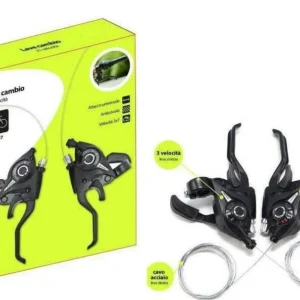 Coppia Comandi Cambio Bici + Leve Freno Velocita 3x7 Bicicletta Manopole Xc-1637