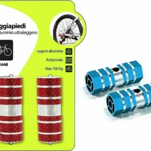 Coppia Poggiapiedi Alliminio Leggero Antiscivolo Per Bici Bicicletta Xc-1648