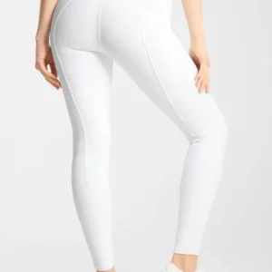 Diana leggins da equitazione con full seat compressione per donna White 40