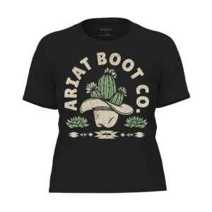 Donna Cacti Cowboy Hat t-shirt Black S