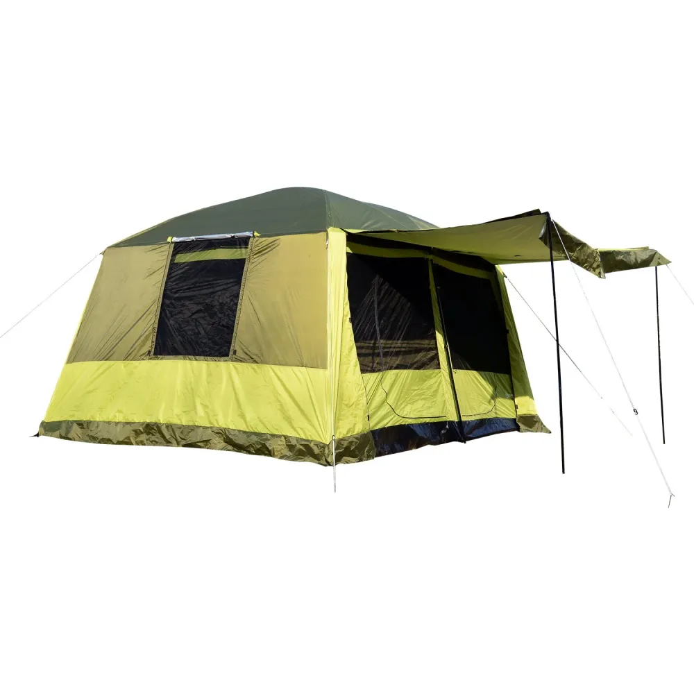 Easycomfort Tenda da Campeggio con Veranda, Tenda Famigliare per 8 Persone, Poliestere, 405x305x225cm