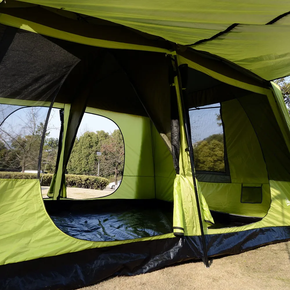 Easycomfort Tenda da Campeggio con Veranda, Tenda Famigliare per 8 Persone, Poliestere, 405x305x225cm