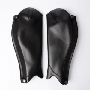 Elegant Leather Half Chaps Black S