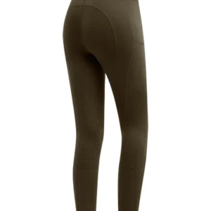 Ella Women's riding leggings full grip Green Brown 36