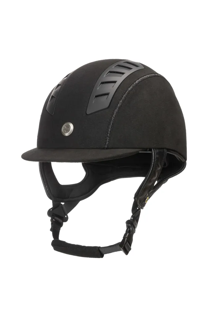 EQ3 MIPS Casco da equitazione con microfibra Black 56