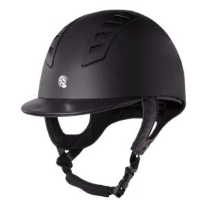 EQ3 MIPS Casco da equitazione con superficie liscia Black 59