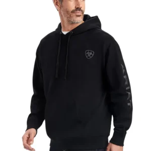 Felpa con cappuccio uomo con logo Black M