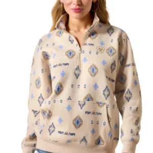 Felpa Sapphire 1/2 zip da donna Oatmeal Heather S