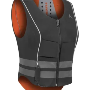 FlexFit gilet balistico ad alta visibilità con paraschiena, reversibile Black/ Orange XL
