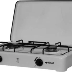 Fornello Gas 2 Fuochi Accensione Manuale Cucina da Campeggio Fiamma Regolabile
