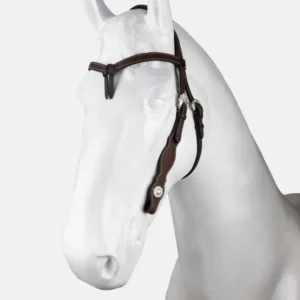 Futurity testiera western con cavezza annodata e conchos Brown F