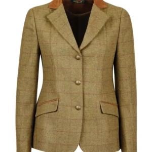Giacca sartoriale da donna con colletto camoscio tweed Albany Brown 44