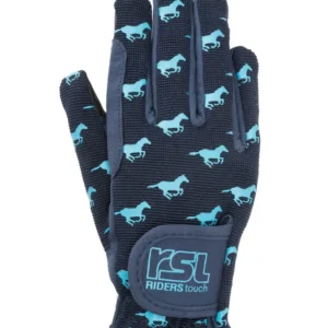 Guanti da equitazione invernali per bambini USG Norway Navy/Light Blue XS