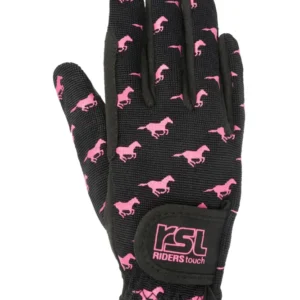 Guanti da equitazione invernali per bambini USG Norway Black/Pink S