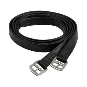 HorseGuard Stirrup Leathers, 21 mm Black 135 cm